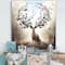 Designart - Deer With Blossoming Antlers - Cottage Canvas Wall Art